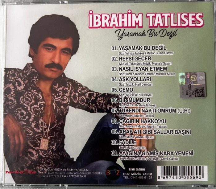 İbrahim Tatlıses - Yaşamak Bu Değil -CD - Görsel 2
